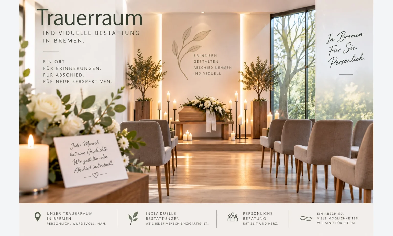 trauerraum - individuelle Bestattungen